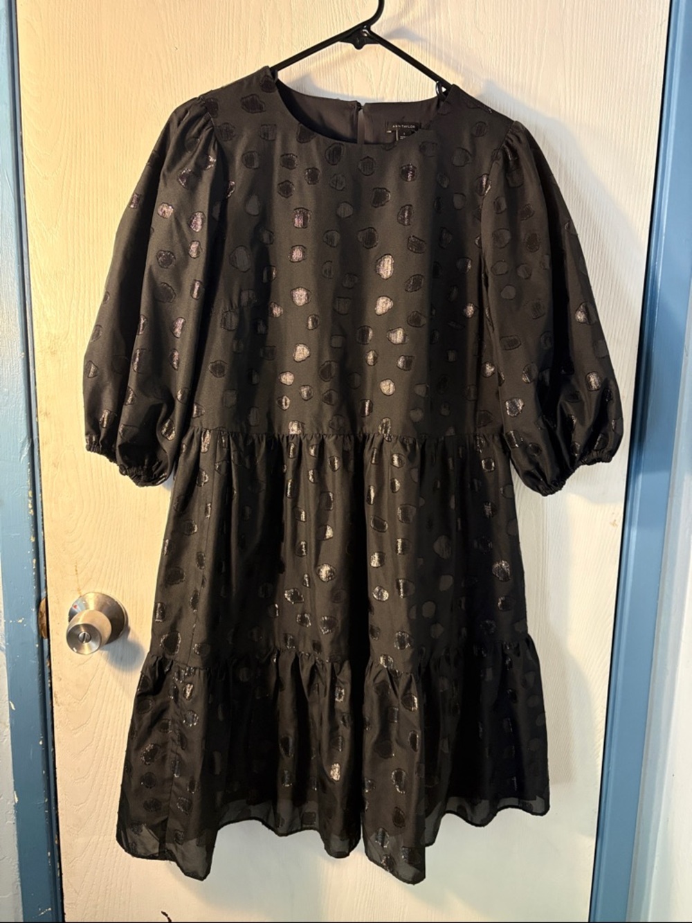 Ann Taylor Dark Navy/blackPolka Dot Shell